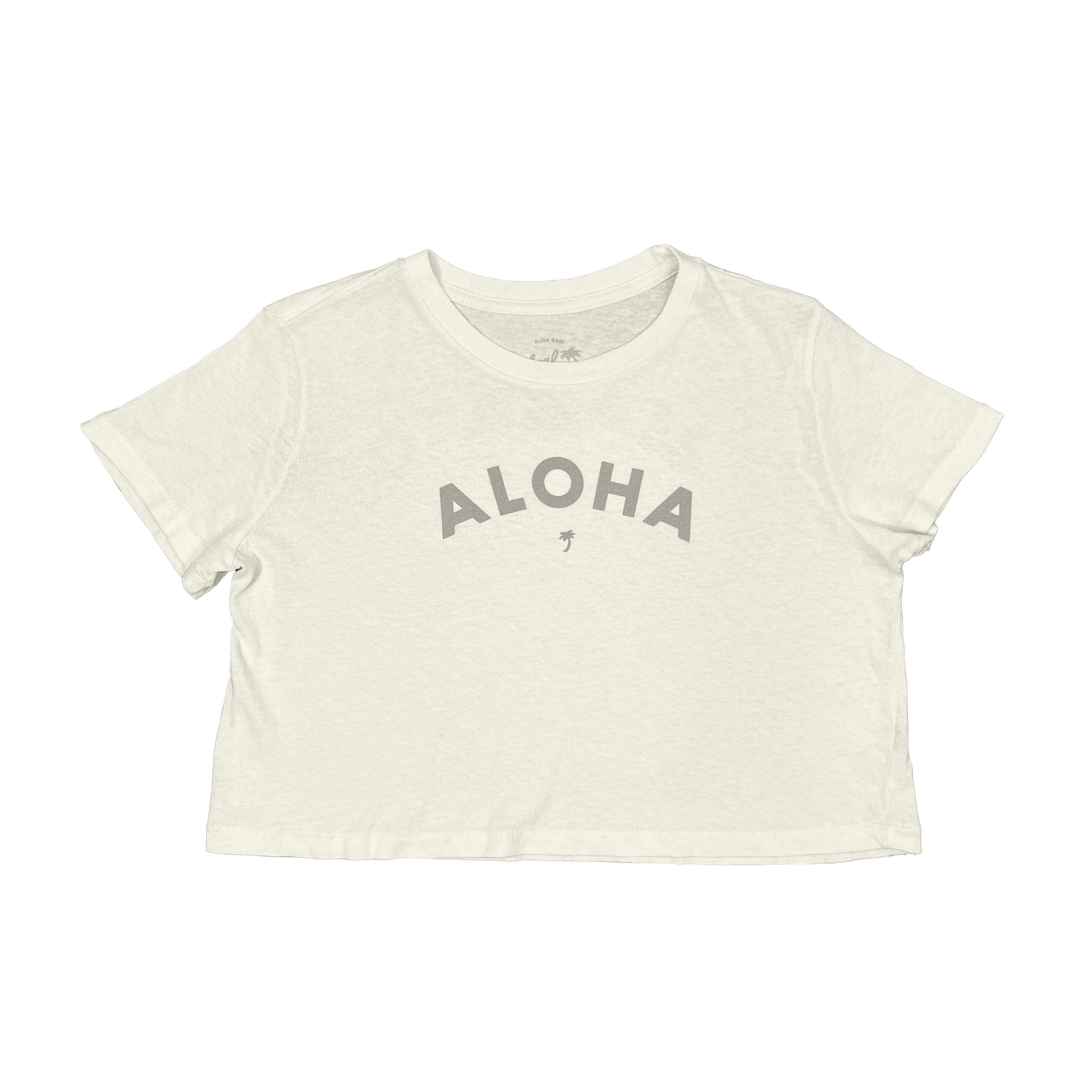ALOHA MAHALO CROP TEE