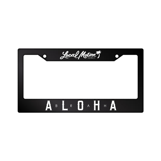 ALOHA BRAH LICENSE PLATE FRAME