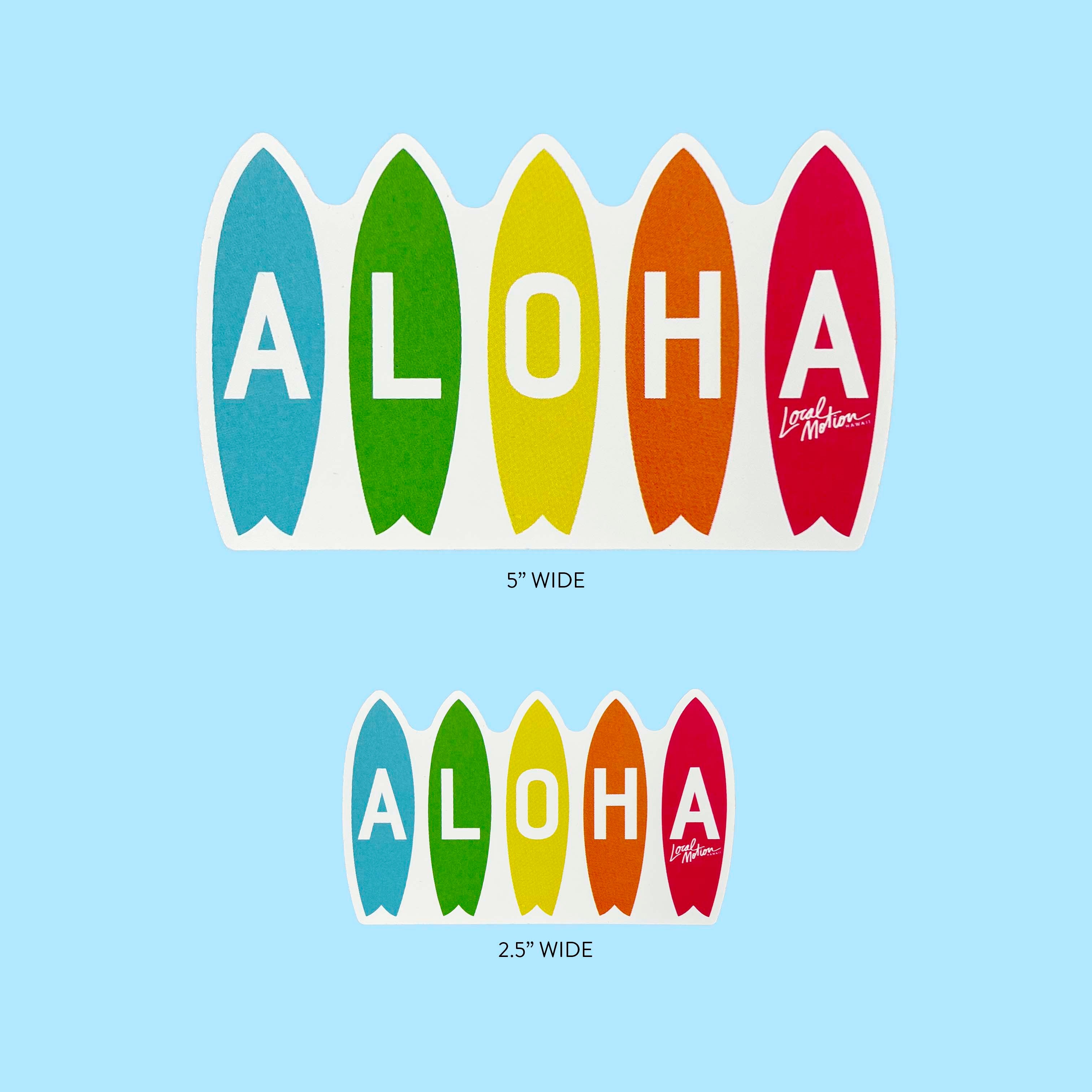 Local Motion Hawaii Surf Sticker – Vintage Classic Old School 8-Inch Wide Decal